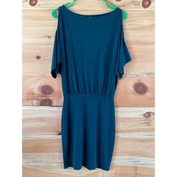 Women's Moda International Dark teal Dress. Size XS. Open Shoulders. - Picture 1 of 3